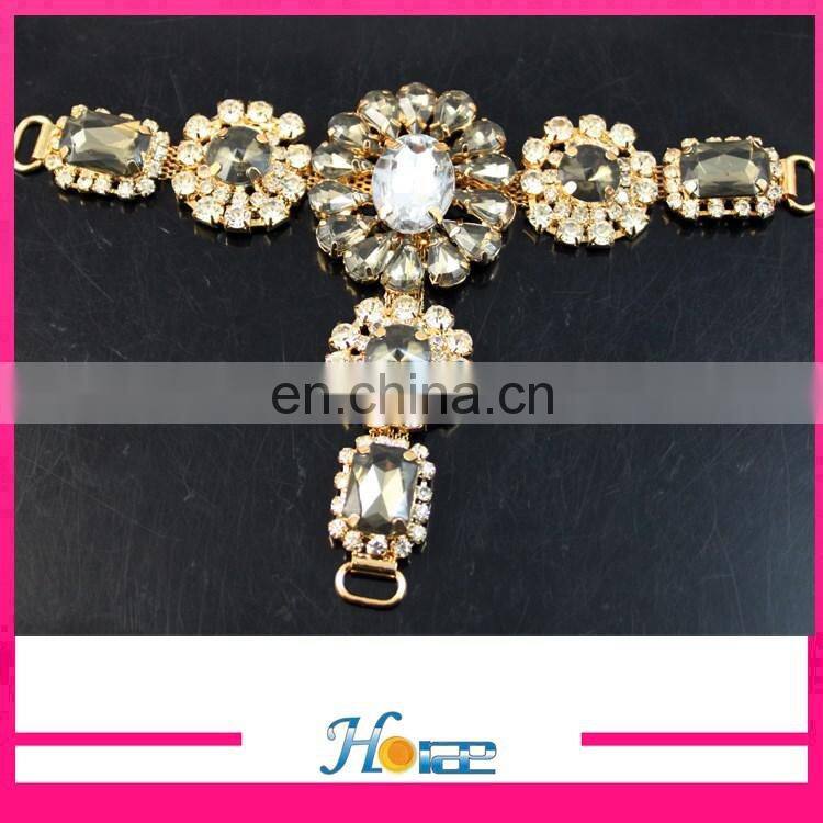 fancy sandal accessories acrylic rhinestone sandal chain decoration