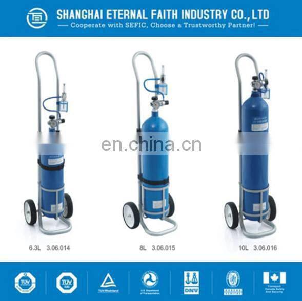 SASO Certificate Seamless Steel N2O/O2 Gas Medical Oxygen Cylinder