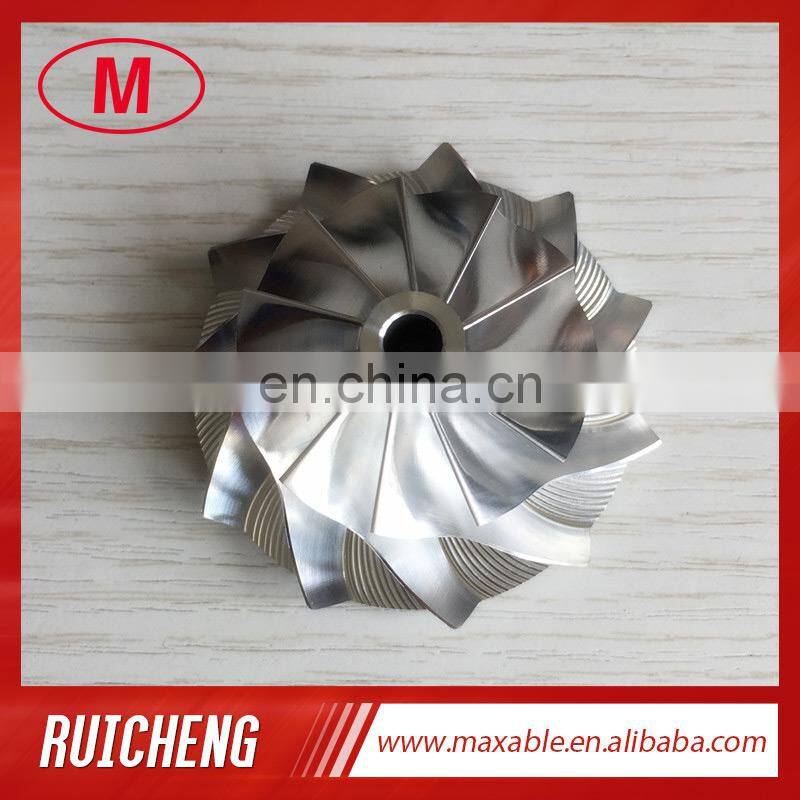 T25 446335-0009 38.10/53.97mm 11+0 blades turbo milling/aluminum 2618/billet compressor wheel for 452055-0004/8/452058-0001