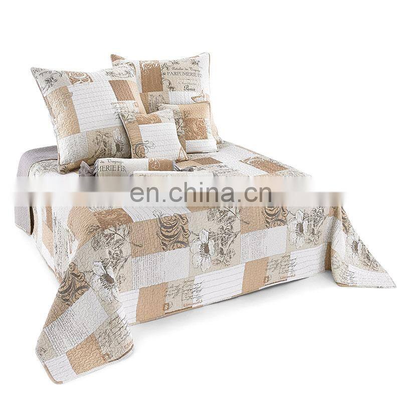 Wholesale comforter sets bedding cotton fabric bed spread for bedspreads