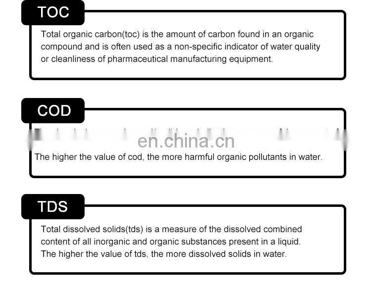MADE IN CHINA Smart Sensor Portable Home Water Quality Analyzer TOC / COD / TDS Meter for Water Quality ph Tester Detector