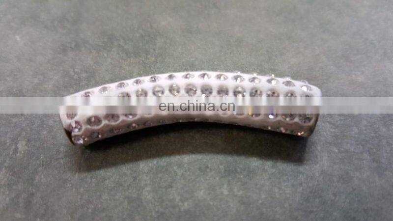 china natural quartz crystal AB Curve bent tubes beads for jewelry