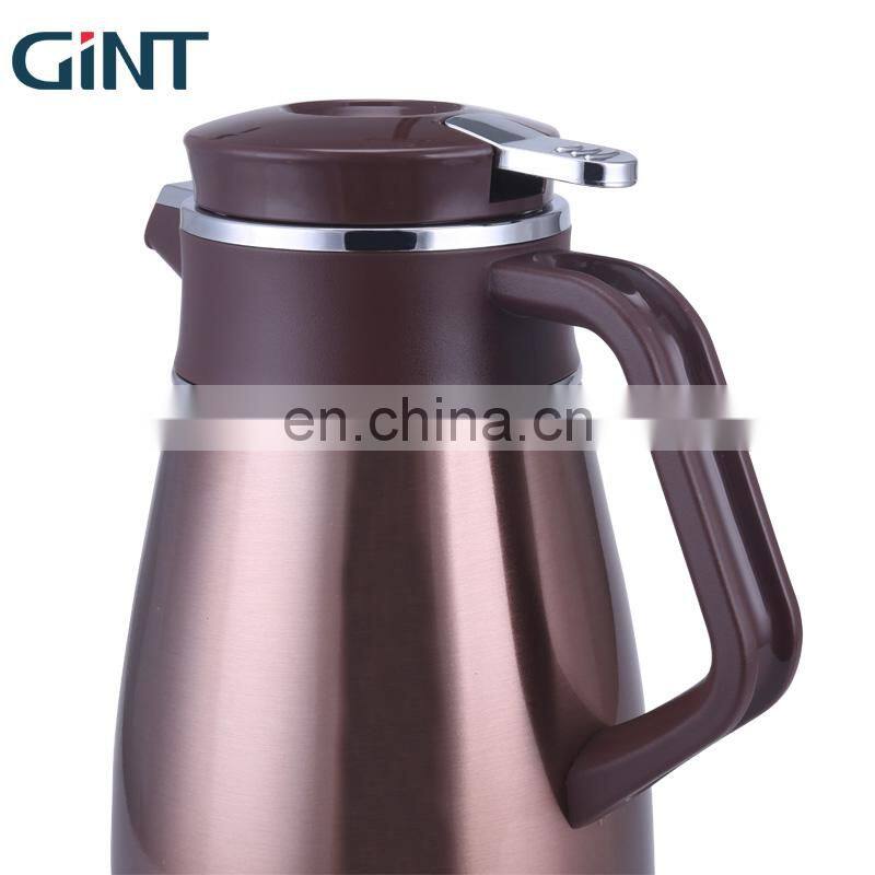 GiNT 1.3L High Quality Stainless Steel Outer Glass Inner Coffee Pots with Handgrip and Lid