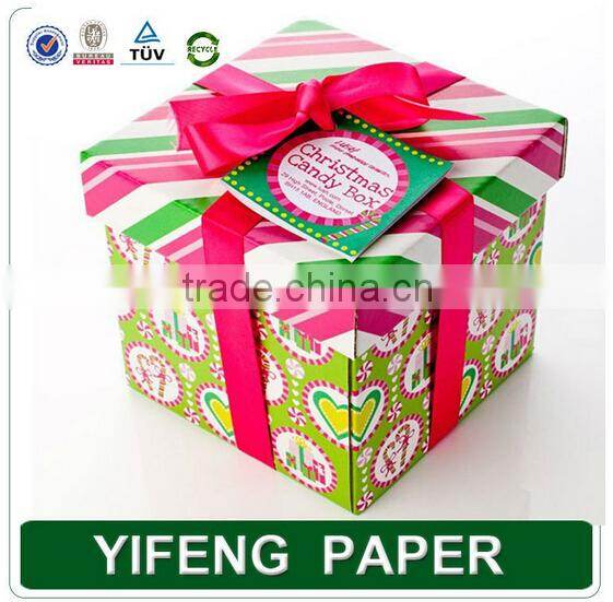 2015 New Custom Design Handmade Decorated Paper Christmas Gift Box
