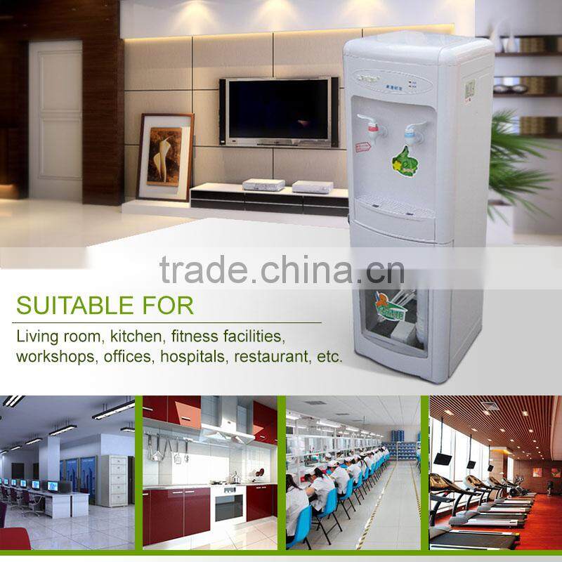 Hot warm cold 3 tap water dispenser with children protect water tap