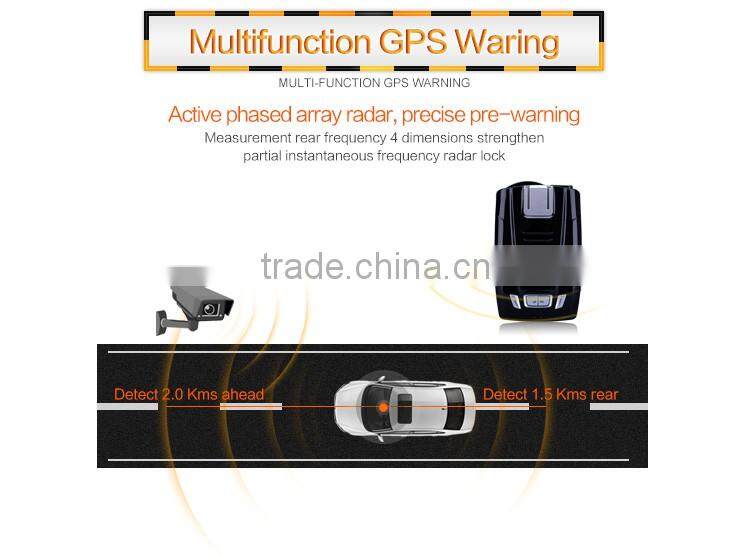 1080P FHD radar detector with carcam hd car dvr