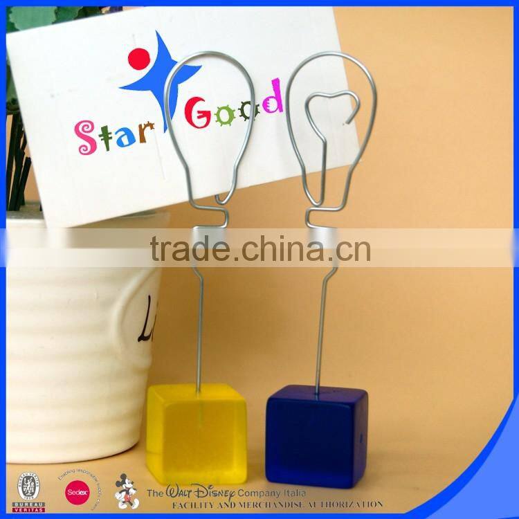 Bulb shape place card holder