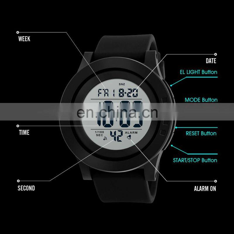 2018 New SKMEI 1473 Silicone Strap Plastic Waterproof Digital Sport Watches for Men Women