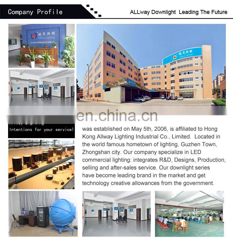 ALLWAY 5w recessed led spot light colorful ring hotel spotlight