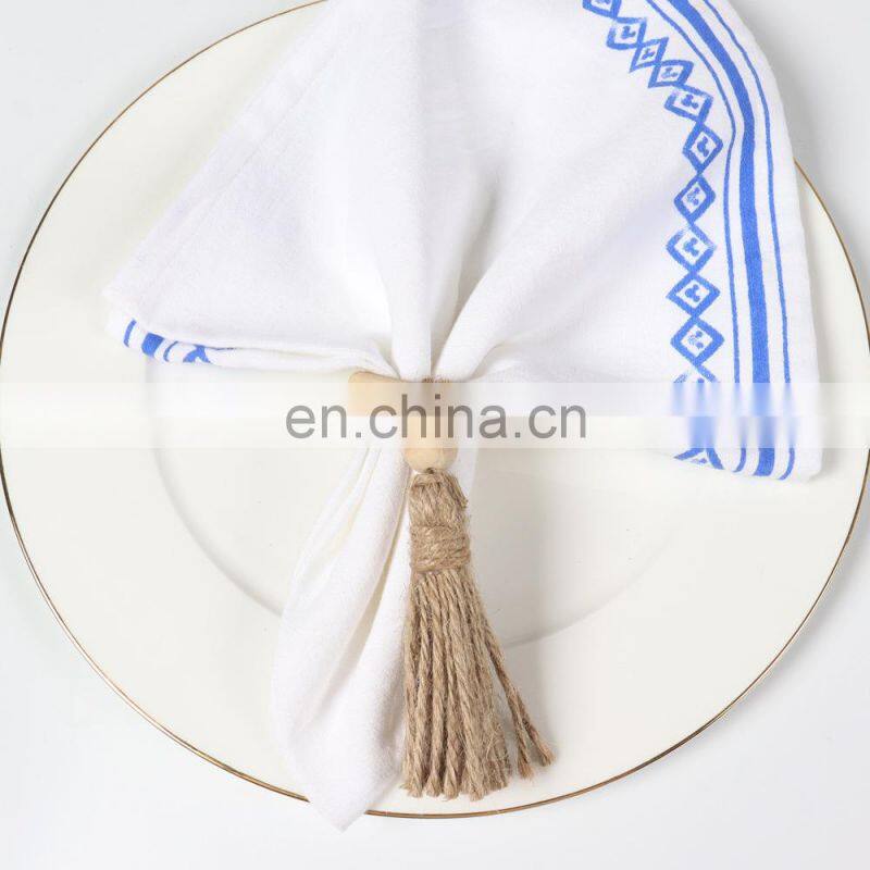 Party Tableware & Decorations Decorative Macrame Napkin Ring Handmade Wood Table Napkin Rings
