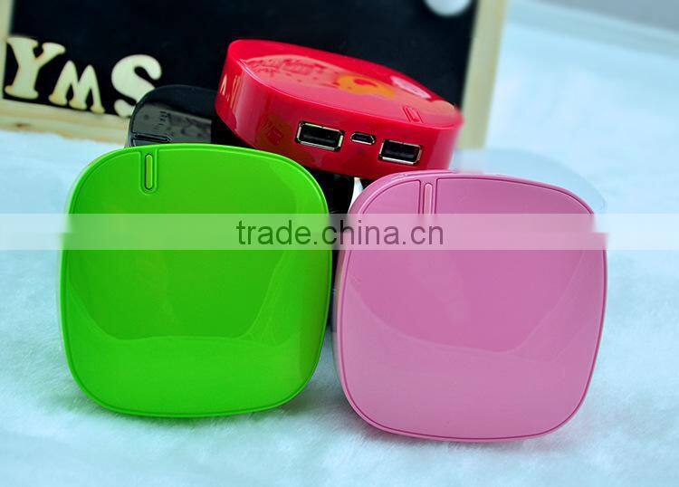 Square shape 6000mAh power bank portable mobile charger