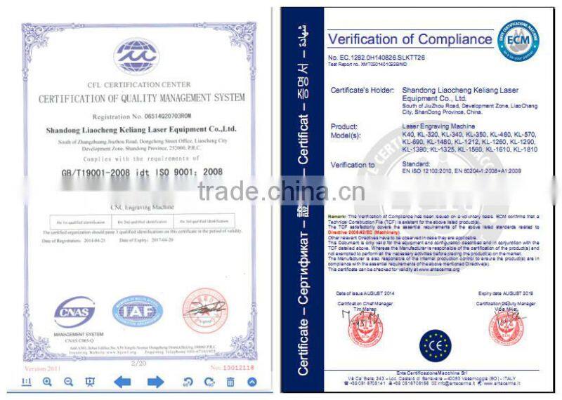 Laser cutter and engraver machine with CVD Laser Lens/Ruida control KL-690