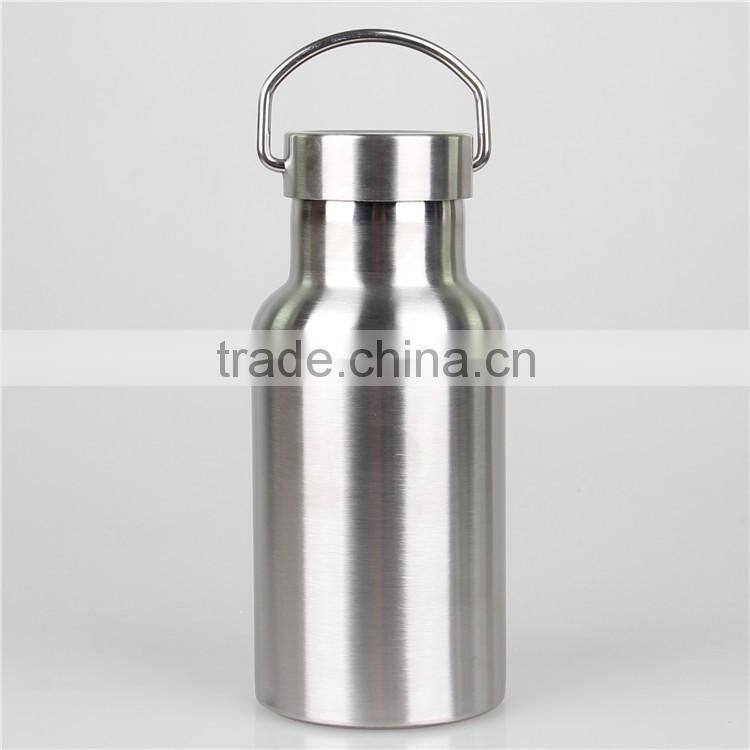 Hot selling 2016 summer Mlife double wall 750ml stainless steel water bottle sport bottle tumbler with Bamboo Lid & Handle