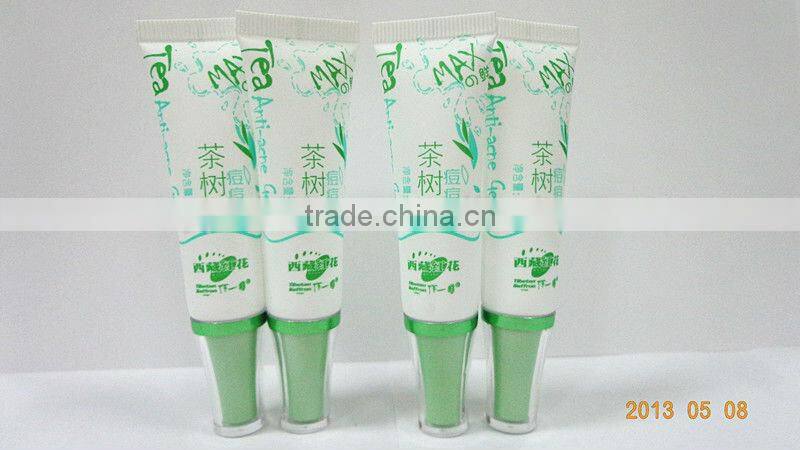 plastic tube for packaging with new style acrylic cap