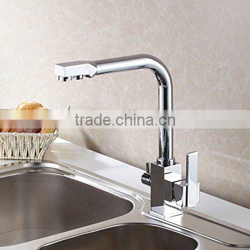 Square Kitchen 3 Way Stainless Steel Water Purifier Faucet