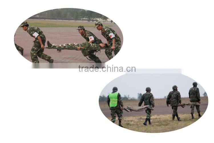 Folding ball inflatable stretcher for ambulance