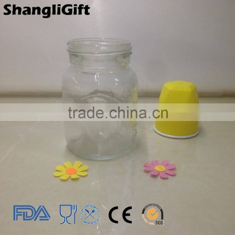 160ml Hot Sale Wide Mouth Glass Baby Milk Feeding Bottle with Nipple and Cap