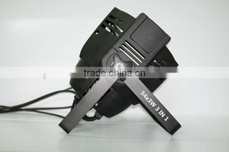 Good color mixing and high brightness LED 54x3w RGB 3IN1 par light 110v-240v good price indoor led par light DMX control