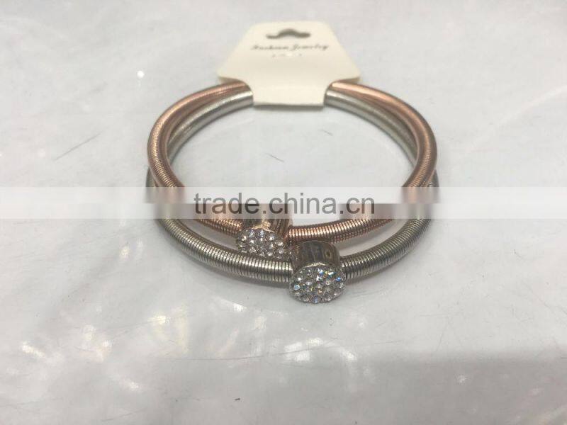 European Peace Love Symbol Spring Elastic Bracelet