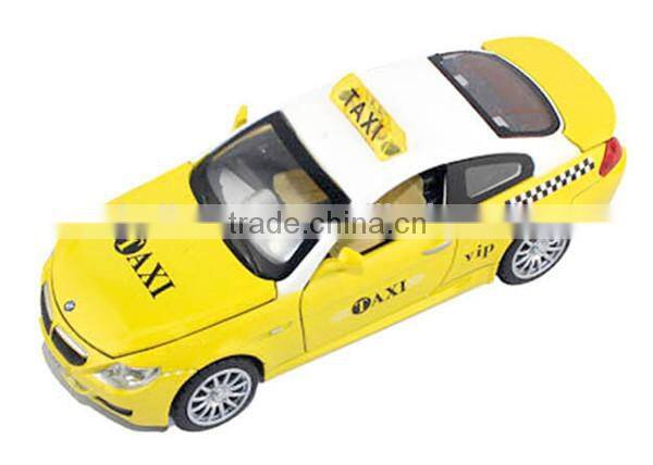 Wholesale customized 1:32 diecast model taxi pull back car with light&music