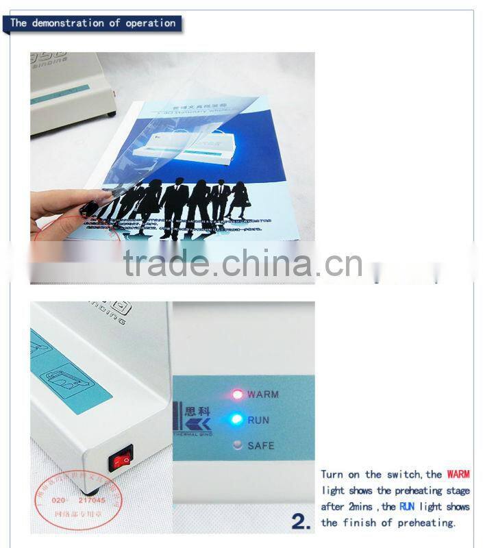 Office equipment perfect thermal binding machine