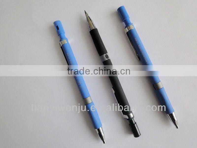 plastic mechanical 2mm black pencil with sharpener