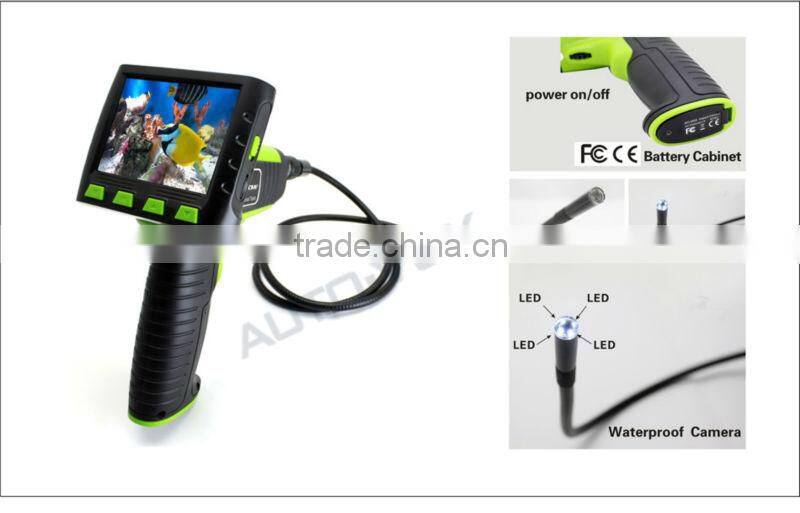 3.5 inch lcd monitor snake pipe borescope inspection camera 9.9mm