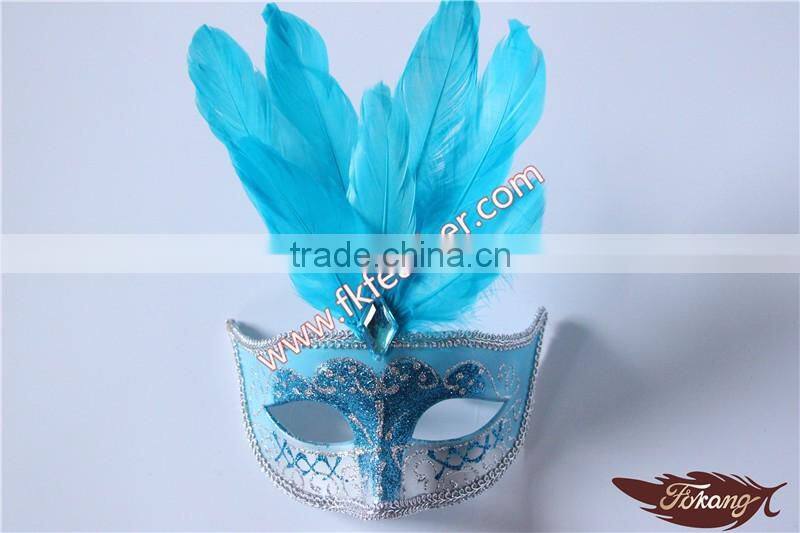 Bachelorette Party Supplies Rose Red Turkey Feather Mardi Gras Mask