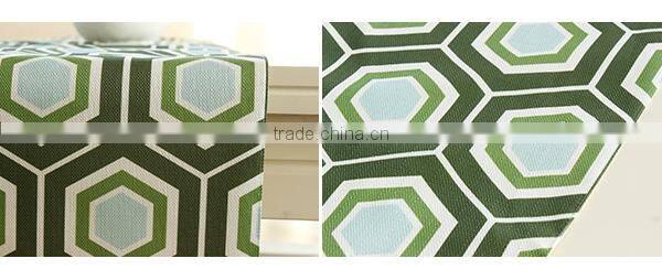 poly cotton printing table linen green table runners