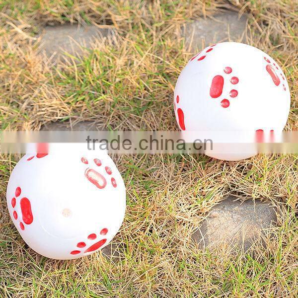 2014 new design soft squeakers dog toy teeth ball