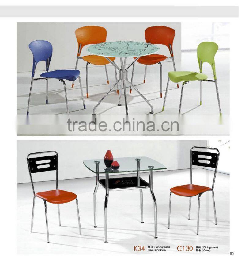 hot sell round wooden dining table with glass top factory sell directly YY26