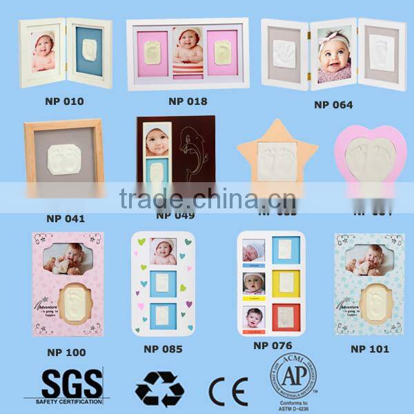 Wholesale colour blue non-toxic baby handprint clay kit