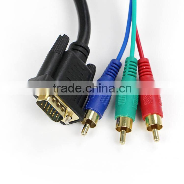1.5 M VGA to 3 rca audio/video cable