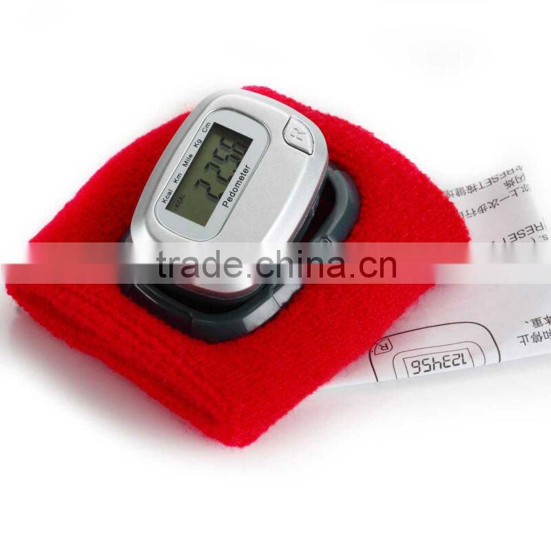 low price pedometer with fm radio/time function