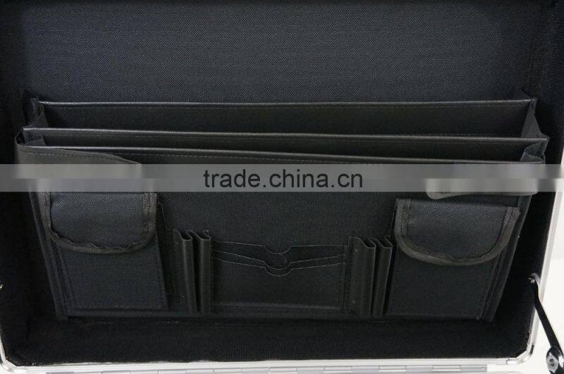 Aluminum Tool Case with Black Shoulder Belt for Easy Carrying, Measures 455 x 330 x 152mm