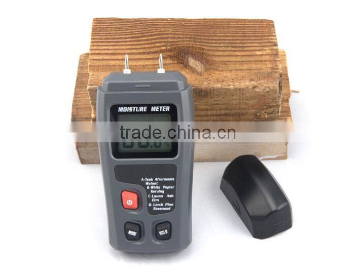 Digital wood moisture meter with 2 pin steel probe