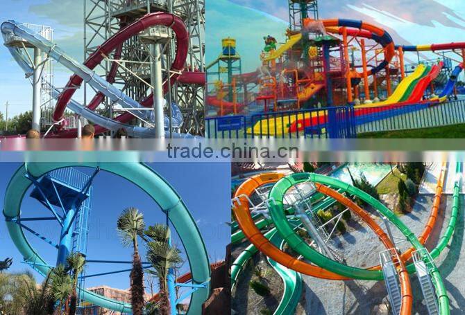 Hot fiberglass water slide spiral slides amusement park rides for sale