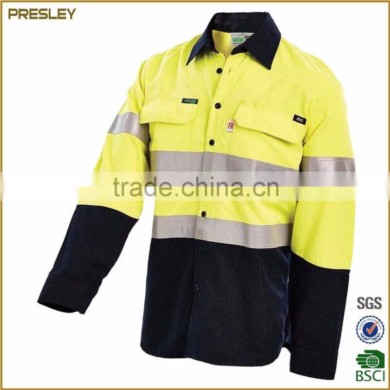 High quality men's safty reflective workwear coverall fireproof workwear