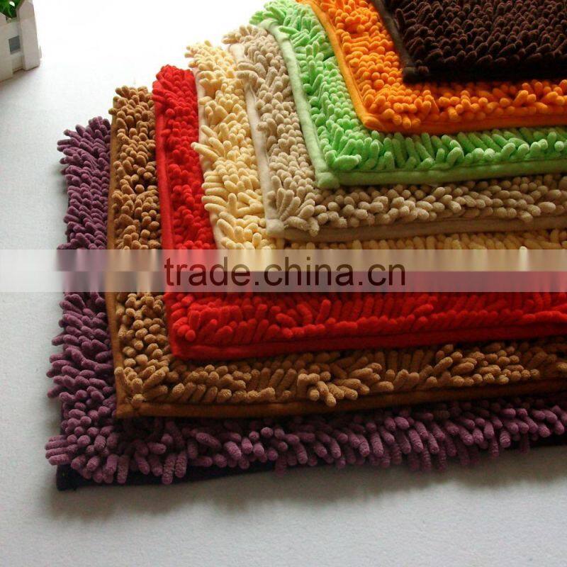 microfiber chenille bathroom mat