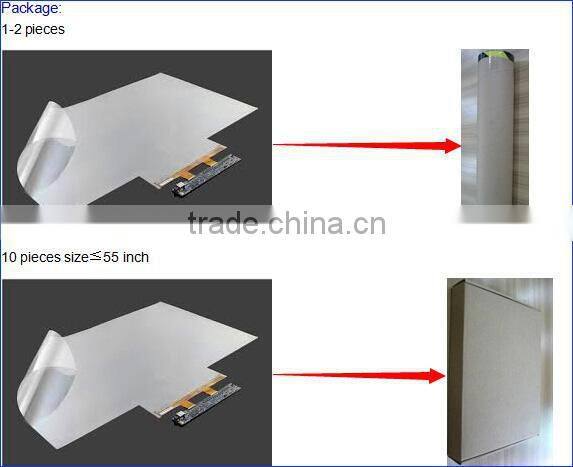 Transparent holographic rear projection film,42 inch interactive touch foil window glass display
