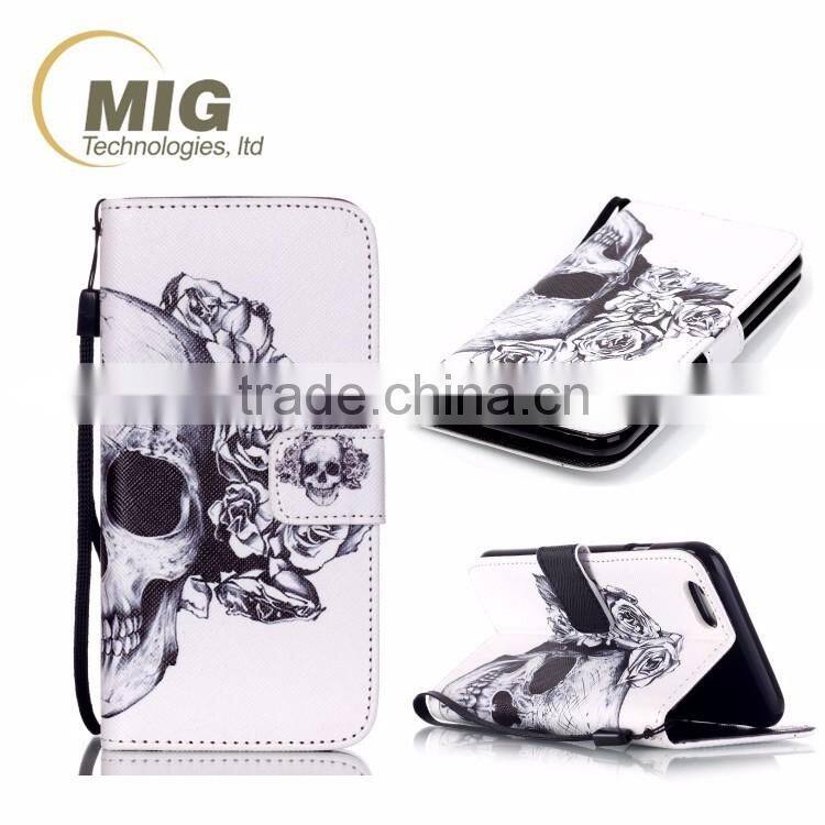 For iphone 4 / 4s / 5 / 5s / 6s / 6s plus soft silicone case inside colored drawing The wallet leather phone case