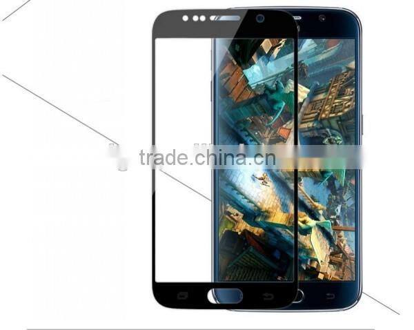 glass film, Tempered Glass Full Cover Color Silk Printing Screen Film, for Samsung galaxy S6 glass screen protector