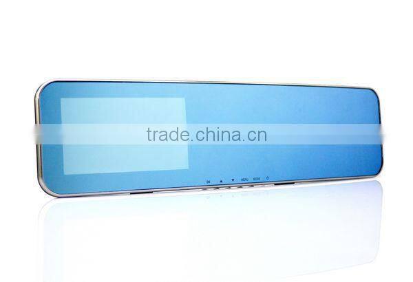Chelong Special Designed 4.3inch 195 Degree Arc Mirror Dual Lens G-sensor GPS 4.3 inch auto rear view dvr mirror monitor