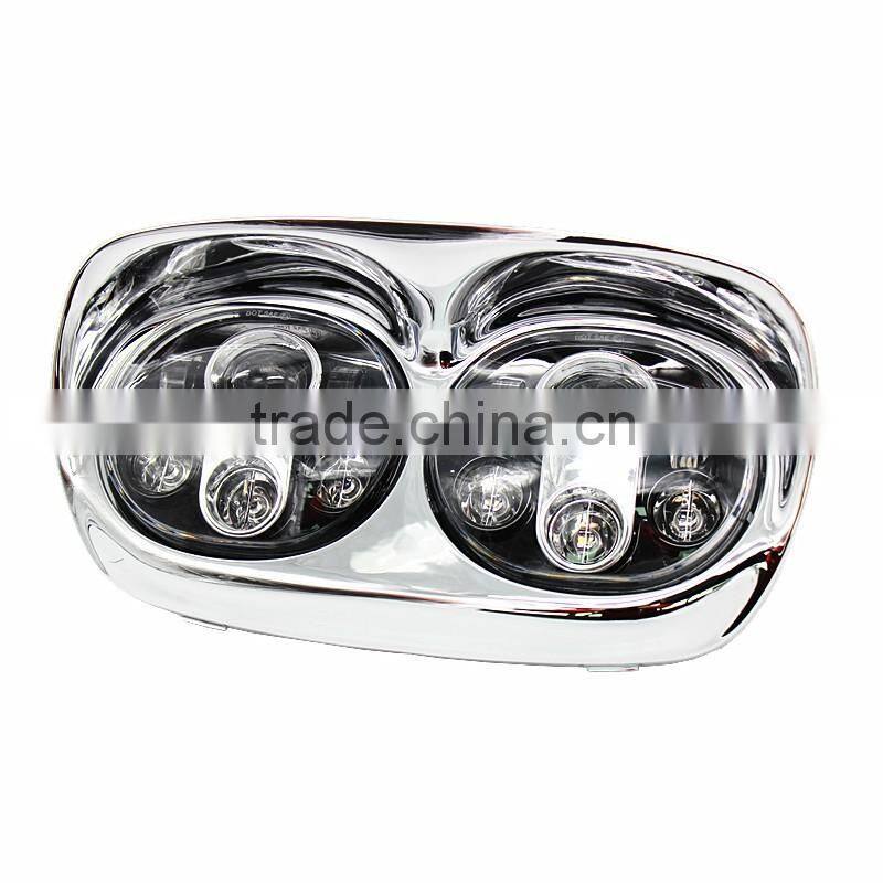 5-3/4" 5.75 inch Dual LED Projection Daymaker Headlight For Harley Road Glide 2004-2013 Street Glide 6 Pcs Bulb