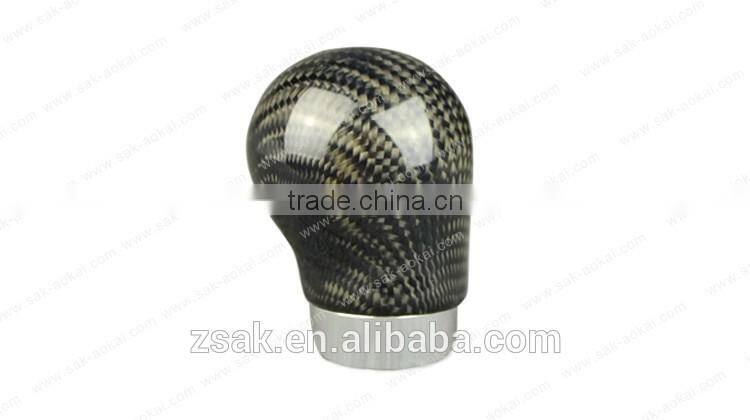 Universal gear manual carbon fiber shift knob leather shifter