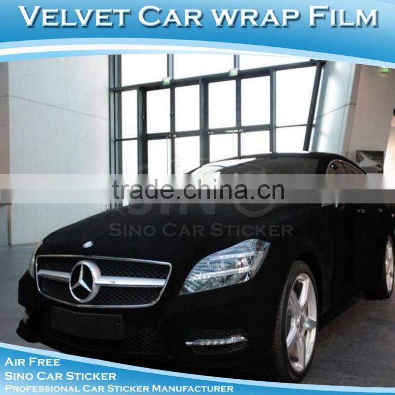 Newest Fabric Velvet Vinyl Film For Car Wrapping Air Bubble Free 1.35x15M
