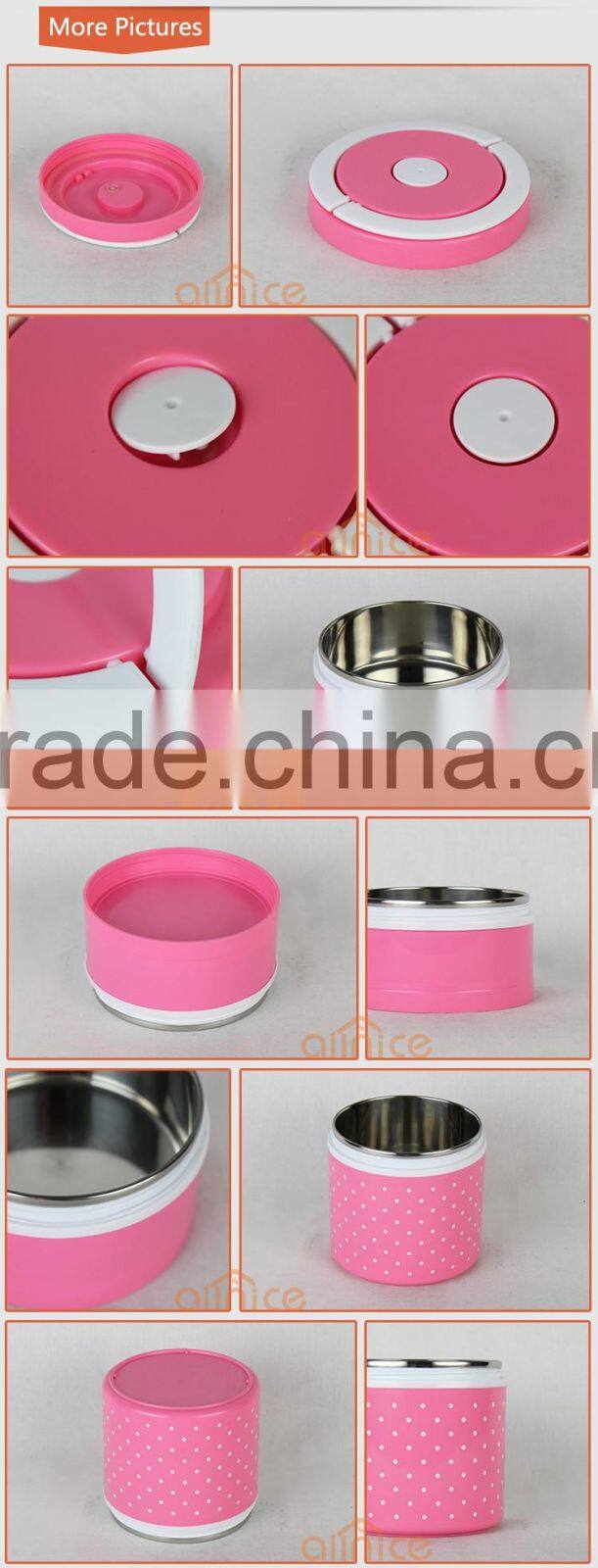 Hot Round Two Tier Bento Box/Thermos Tiffin Box/ Stainless Steel Lunch Box