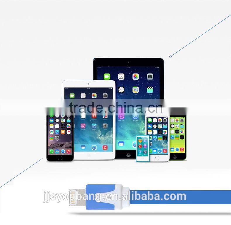 Hot selling colorful phone usb cable for smart mobile phones