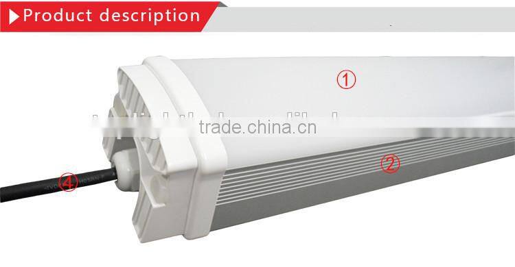 5 years warranty parking lot/warehouse lighting 110lm/w PF>0.95 5FT/1500mm ip65 led tri-proof light