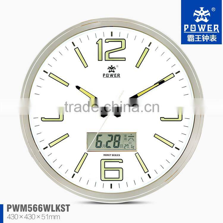 multifunctional promotional 2014 calendar wall clock